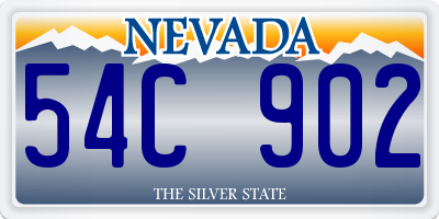 NV license plate 54C902