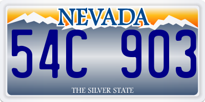 NV license plate 54C903