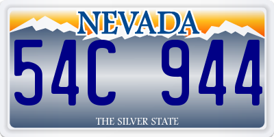 NV license plate 54C944