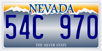 NV license plate 54C970