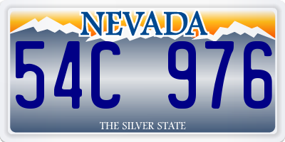 NV license plate 54C976