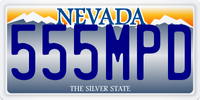 NV license plate 555MPD