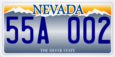 NV license plate 55A002