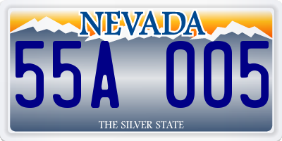 NV license plate 55A005