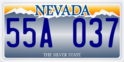 NV license plate 55A037