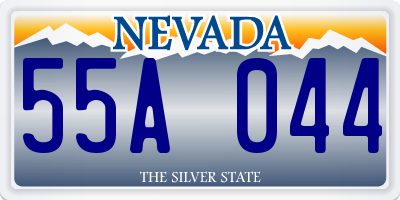 NV license plate 55A044