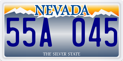 NV license plate 55A045