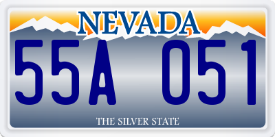 NV license plate 55A051