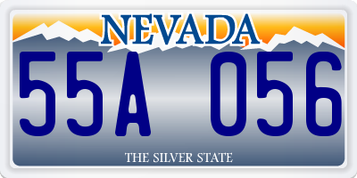 NV license plate 55A056