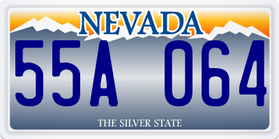 NV license plate 55A064