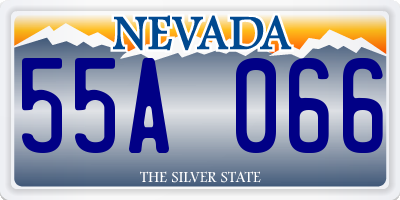 NV license plate 55A066