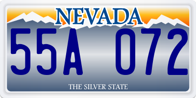 NV license plate 55A072
