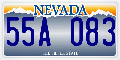NV license plate 55A083