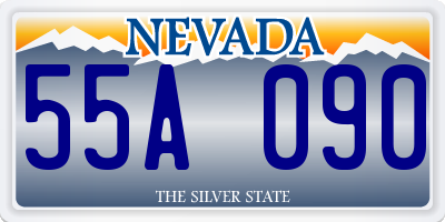 NV license plate 55A090