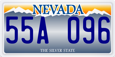 NV license plate 55A096