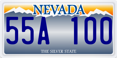 NV license plate 55A100