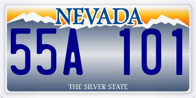 NV license plate 55A101