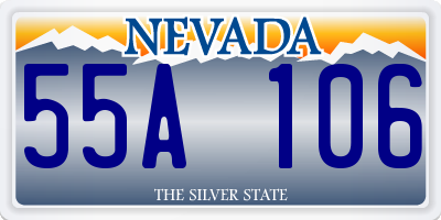 NV license plate 55A106