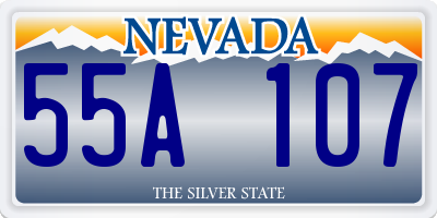 NV license plate 55A107