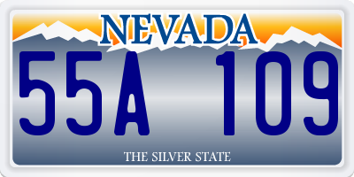 NV license plate 55A109