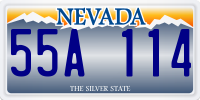 NV license plate 55A114