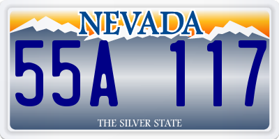 NV license plate 55A117