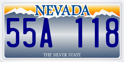 NV license plate 55A118