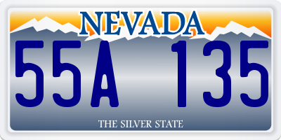 NV license plate 55A135