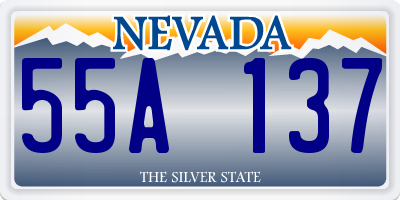 NV license plate 55A137