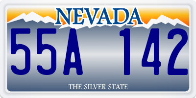 NV license plate 55A142