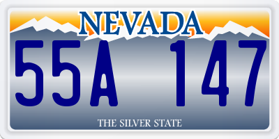 NV license plate 55A147