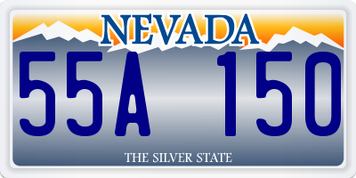 NV license plate 55A150