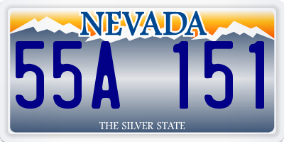 NV license plate 55A151