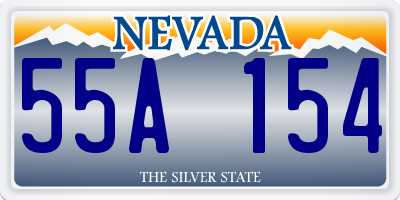 NV license plate 55A154