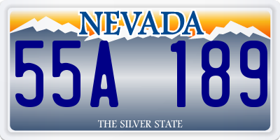 NV license plate 55A189