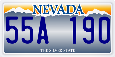 NV license plate 55A190