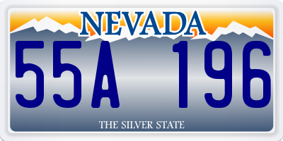 NV license plate 55A196