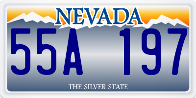NV license plate 55A197