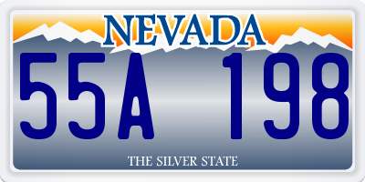 NV license plate 55A198