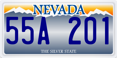 NV license plate 55A201