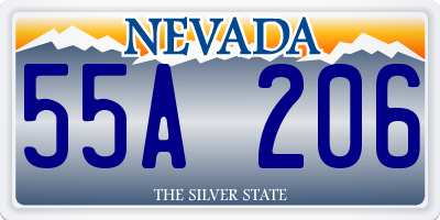 NV license plate 55A206