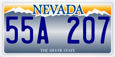 NV license plate 55A207
