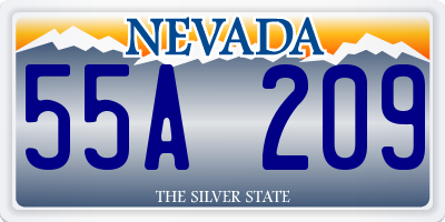 NV license plate 55A209