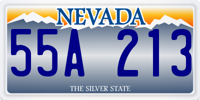 NV license plate 55A213