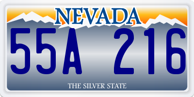 NV license plate 55A216