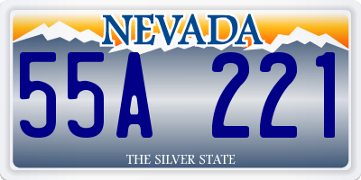 NV license plate 55A221