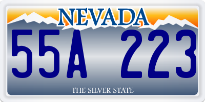 NV license plate 55A223