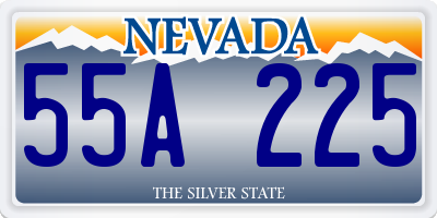 NV license plate 55A225