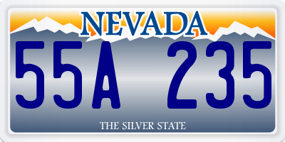 NV license plate 55A235