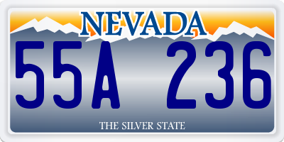 NV license plate 55A236